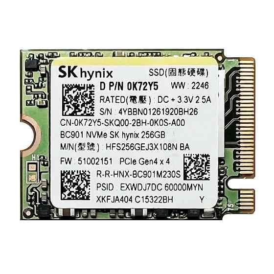 Накопичувач SSD 256GB SK hynix M.2 2230 NVMe PCIe 4.0 x4 (HFS256GEJ3X108N) ( 27145 ) Харьков