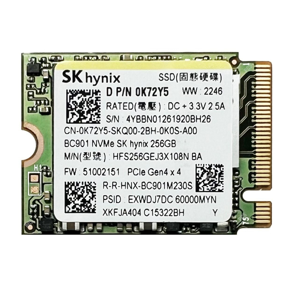 Накопичувач SSD 256GB SK hynix M.2 2230 NVMe PCIe 4.0 x4 (HFS256GEJ3X108N) ( 27145 ) Харьков - изображение 1