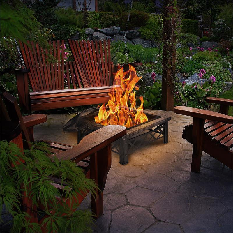 Чаша для вогню Merano 75x75 см, дизайн плитки, чернена сталь (Німеччина, читати опис) Рівне - фото 4