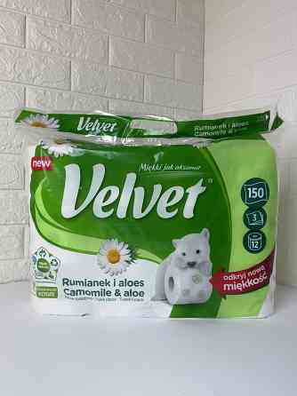 Velvet туалетний папір Camomile 12 рулонів 3 шари 150 відривів Гостомель