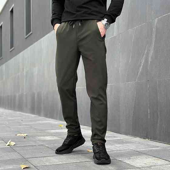 Штани із софтшелу для чоловіків весняні осінні хакі Pobedov Point Київ