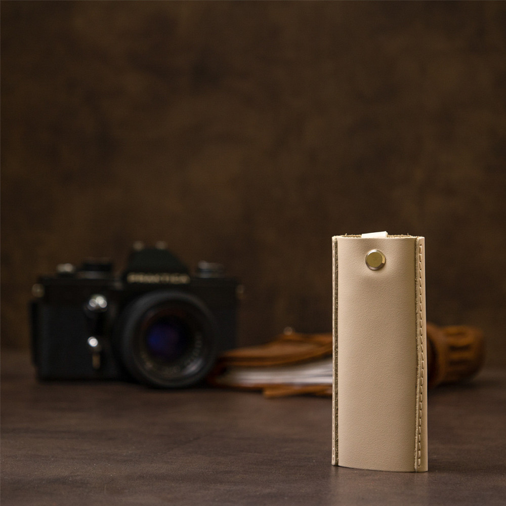 Ключниця з натуральної шкіри GRANDE PELLE 11390 Бежевий Київ - фото 2