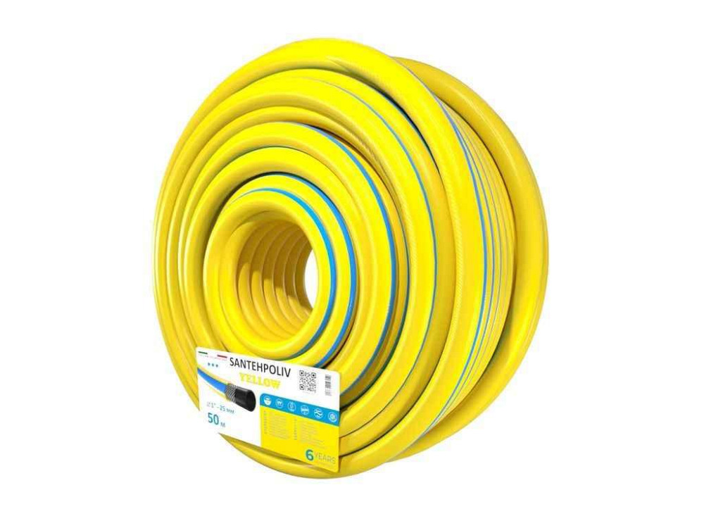 Шланг для поливу 1 50м YELLOW (бухта) ПВХ ТМ SANTEHPOLIV Київ - фото 1