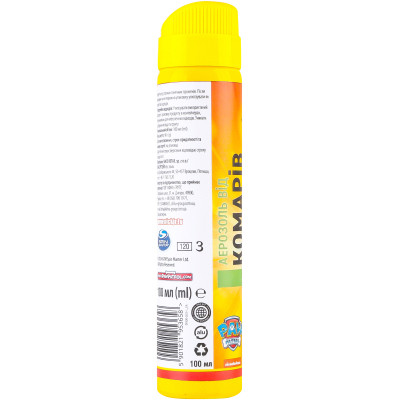 Аэрозоль от насекомых Vaco Paw Patrol От комаров, клещей и мошек для детей от 2 лет 100 мл (5901821953658) Винница - изображение 4