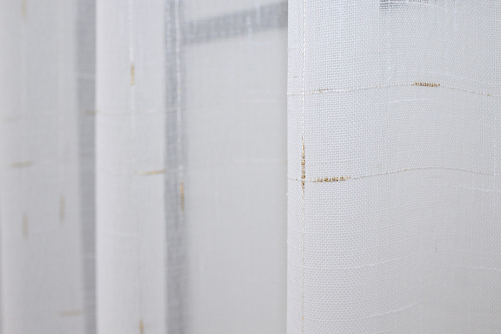 Кухонна арка VR-Textil № 000к з бахромою білий із золотистим 260х160 см (51-187) Київ - фото 4