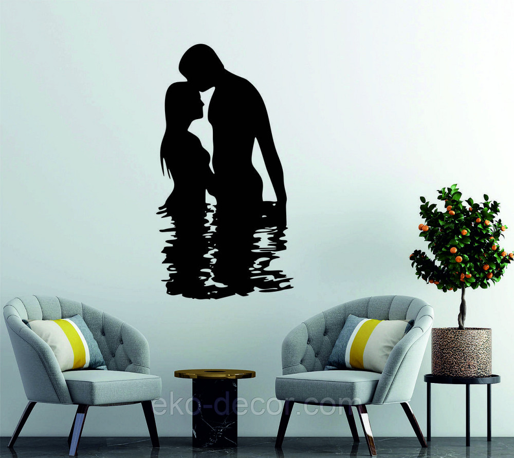 Декоративное настенное Панно «Он и Она», Декор на стену 110*59 см, Черный Киев - изображение 4