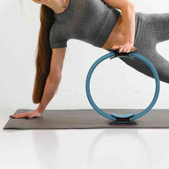 Кольцо для пилатеса Gymtek армированное стекловолокно 38см голубой Киев