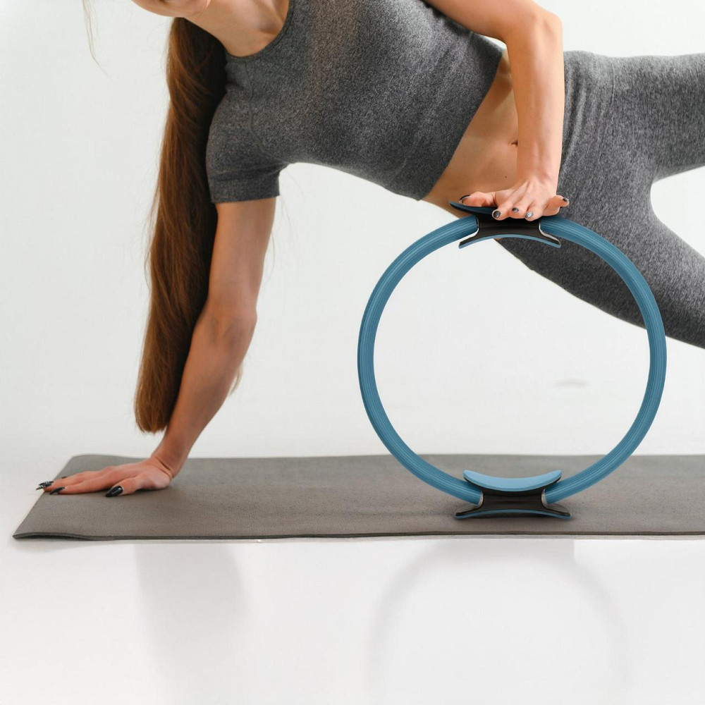 Кольцо для пилатеса Gymtek армированное стекловолокно 38см голубой Киев - изображение 5