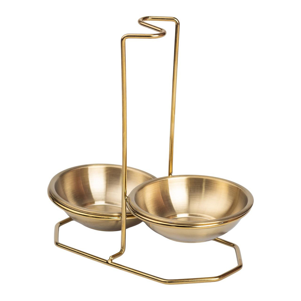 Вертикальна підставка для половника або ложок 20×12.5×19.5 см із нержавіючої сталі. Золото HP-19-14 Коломыя - изображение 1