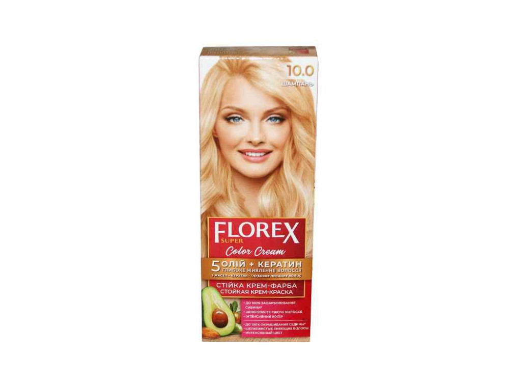 Крем-фарба Шампань д/волосся КЕРАТИН 10.0 ТМ Florex   Solmir Київ - фото 1