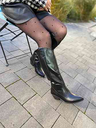 Чоботи жіночі EDAN K/B чорні (зима євро-хутро, шкіра натуральна) (6133) Коломия