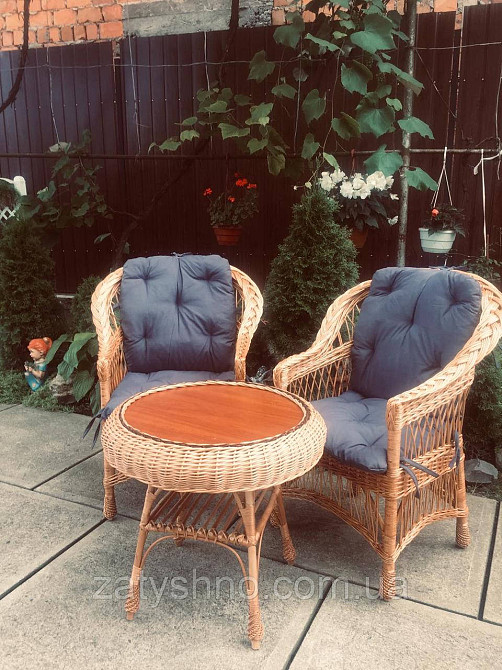 Меблі плетені для двох з подушками Київ - фото 1