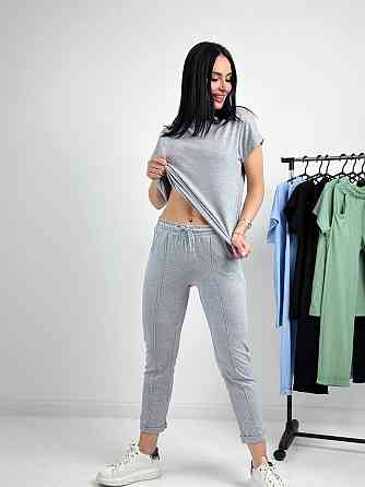 Літній прогулянковий костюм трикотажний "Saimon" оптом | Норма і батал Київ