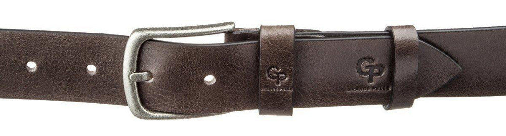 Ремень мужской с круглой пряжкой Grande Pelle 11271 Капучино Киев - изображение 2
