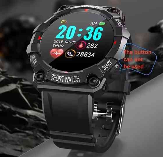 Cпортивные смарт часы 46 мм циферблат красный Киев