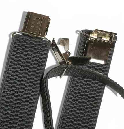 Підтяжки для штанів чоловічі сірі надійні на крест з металеві прищіпки Одеса