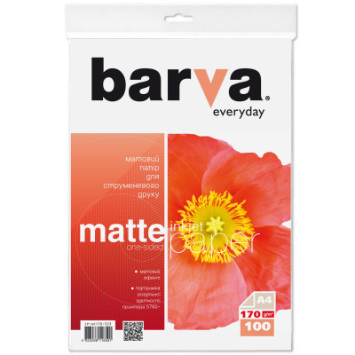 Фотобумага Barva A4 Everyday Matte 170г, 100л (IP-AE170-323) Винница - изображение 1