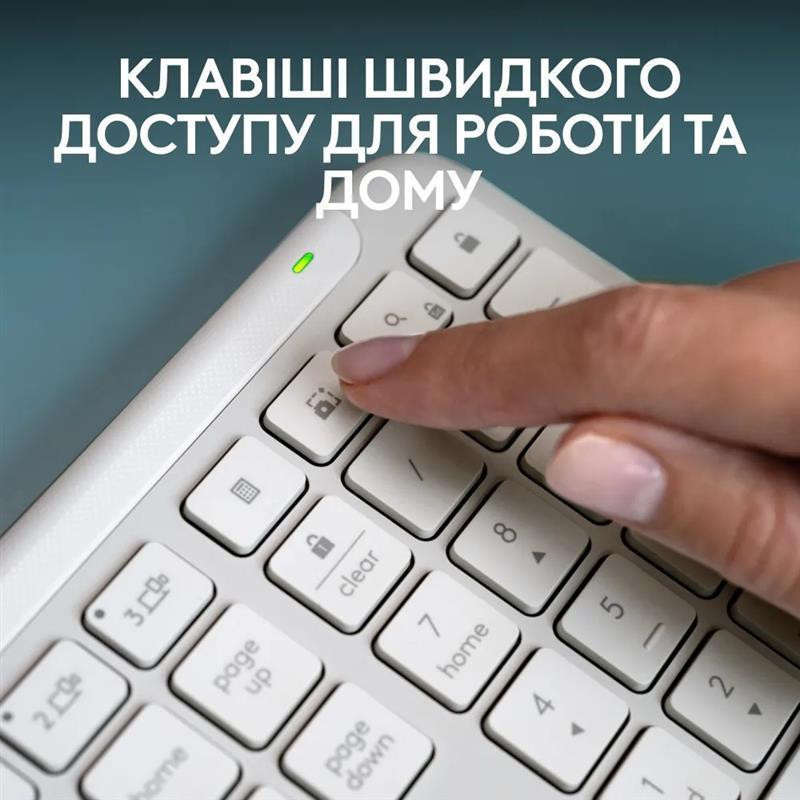 Клавіатура бездротова Logitech Signature Slim K950 US OffWhite USB (920-012466) Білий Харків - фото 7
