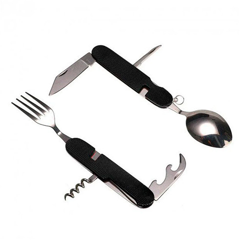Туристический набор столовых приборов 6в1, складные нож ложка вилка Винница - изображение 3