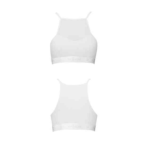 Спортивний топ з прозорою вставкою Passion PS006 TOP M, white Sex Aura Київ