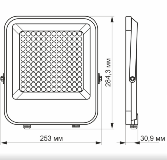 LED Прожектор 100 W 5000 К 220 VL-F2-1005G Videx Житомир