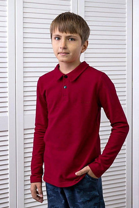 Джемпер-поло для хлопчика темно синій, зелений, індиго, червоний топ Крохатушка одяг Київ - фото 3