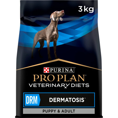 Сухий корм для собак Purina Pro Plan Veterinary Diets DRM Dermatosis Для підтримання функції шкіри при дерматозах та надмірному випадінні шерсті 3 кг  Вінниця - фото 1