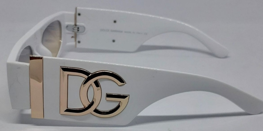 Брендовые модные женские очки белые линзы бежево золотые. Киев - изображение 5