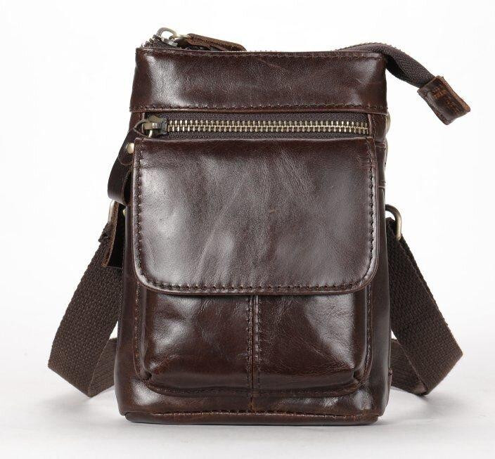 Сумка через плечо мужская Vintage 20097 Коричневая Киев - изображение 9