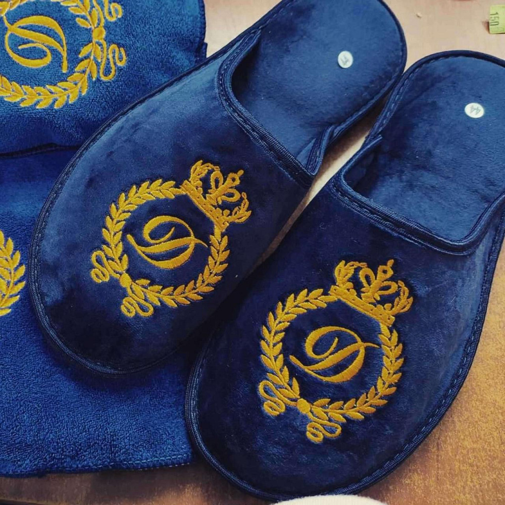 Тапочки с вышивкой женские мужские тапки на заказ от производителя Одесса - изображение 16
