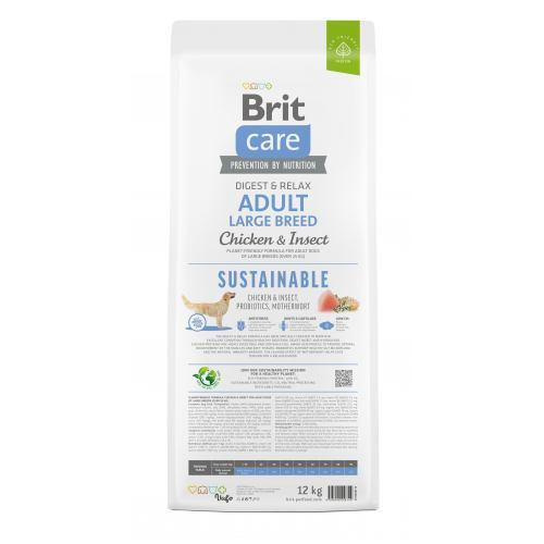 Сухой корм Brit Care Dog Sustainable Adult Large Breed для собак больших пород, с курицей и насекомыми, 12 кг Киев - изображение 5