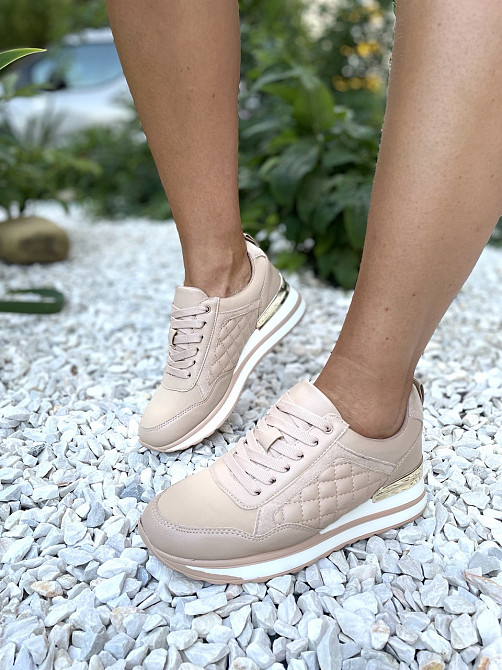 Stilli Снікерси жіночі STILLI бежеві еко-шкіра платформа размер 36-40 (4706) Коломия - фото 9