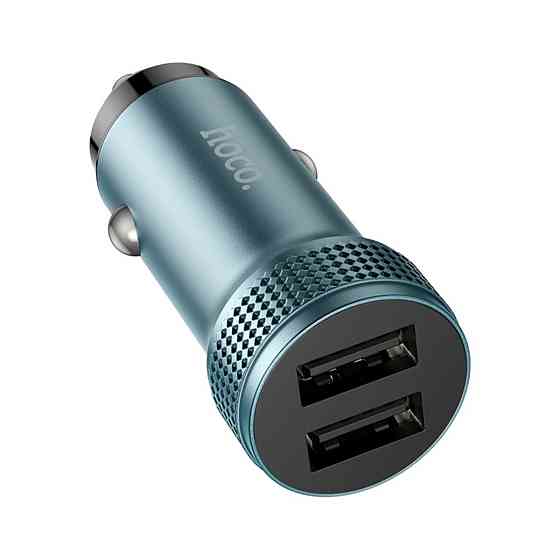 Автомобільний зарядний пристрій HOCO Z49 Level dual port car charger Metal Gray Київ