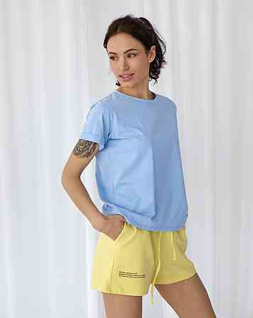 Базова футболка жіноча однотонна Блакитний S Харків