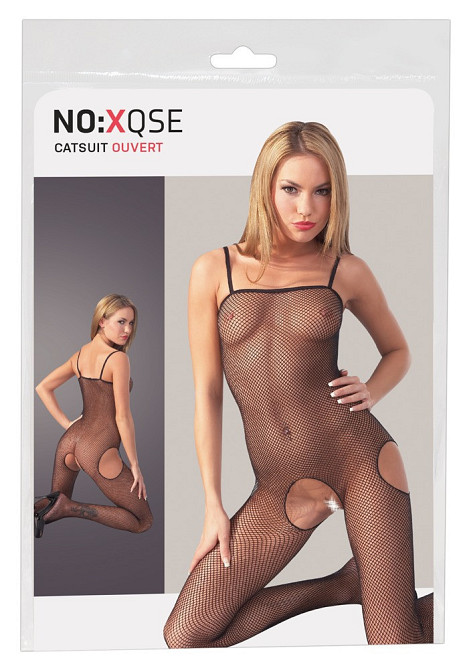 Чорний бодістокінг Netzcatsuit L/XL Sex Aura Київ - фото 6