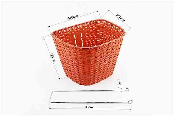 Кошик багажний передній 26" з кришкою, пластмасовий, коричневий TH-057 Київ