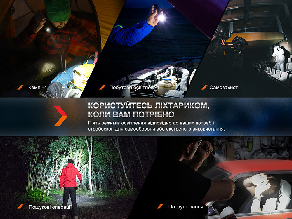 Ліхтар тактичний акумуляторний Fenix PD35R Рівне - фото 9