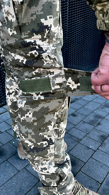 Зимние штаны пиксель с наколенниками , тактические зимние теплые штаны пиксель материал рип стоп с наколенника Львов - изображение 3