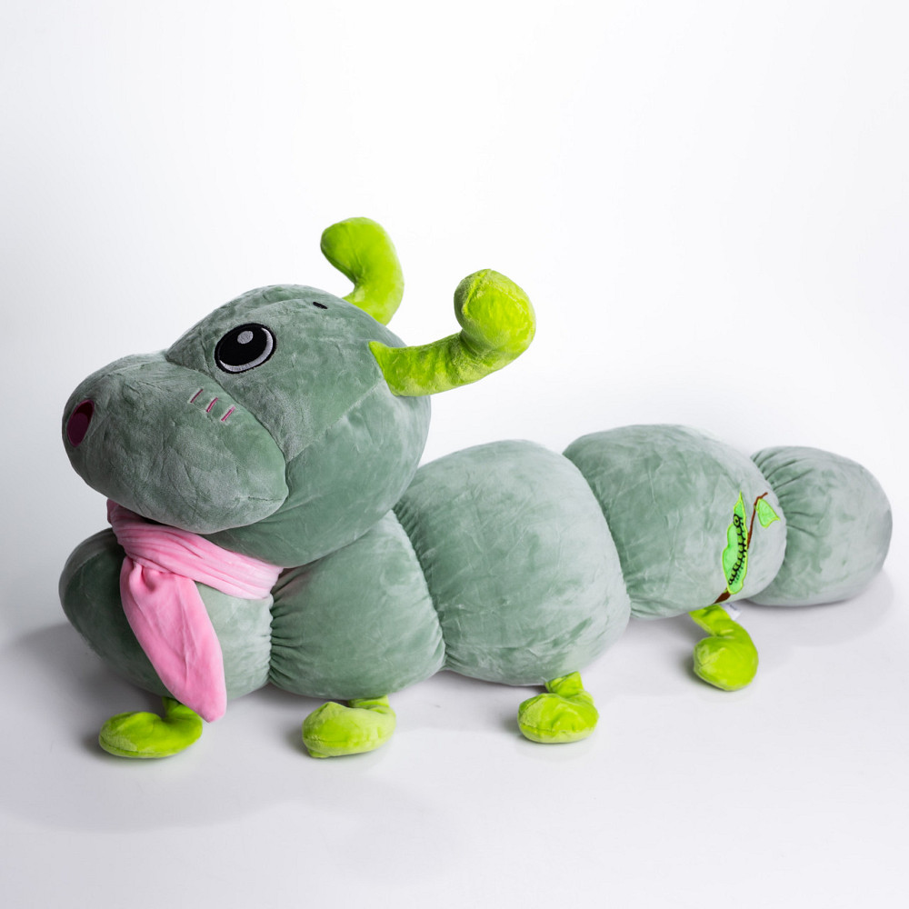 М'яка іграшка-подушка з пледом Гусениця 110×170 (см) плюшевий дитячий плед 3в1 Зелений 7127-GR Коломыя - изображение 5