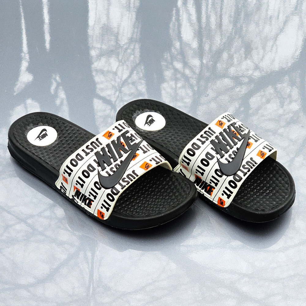 Чорні чоловічі Шльопанці Nike Сланці Білі капці Найк (розміри: 40,41,42,43,44) Дніпро - фото 2