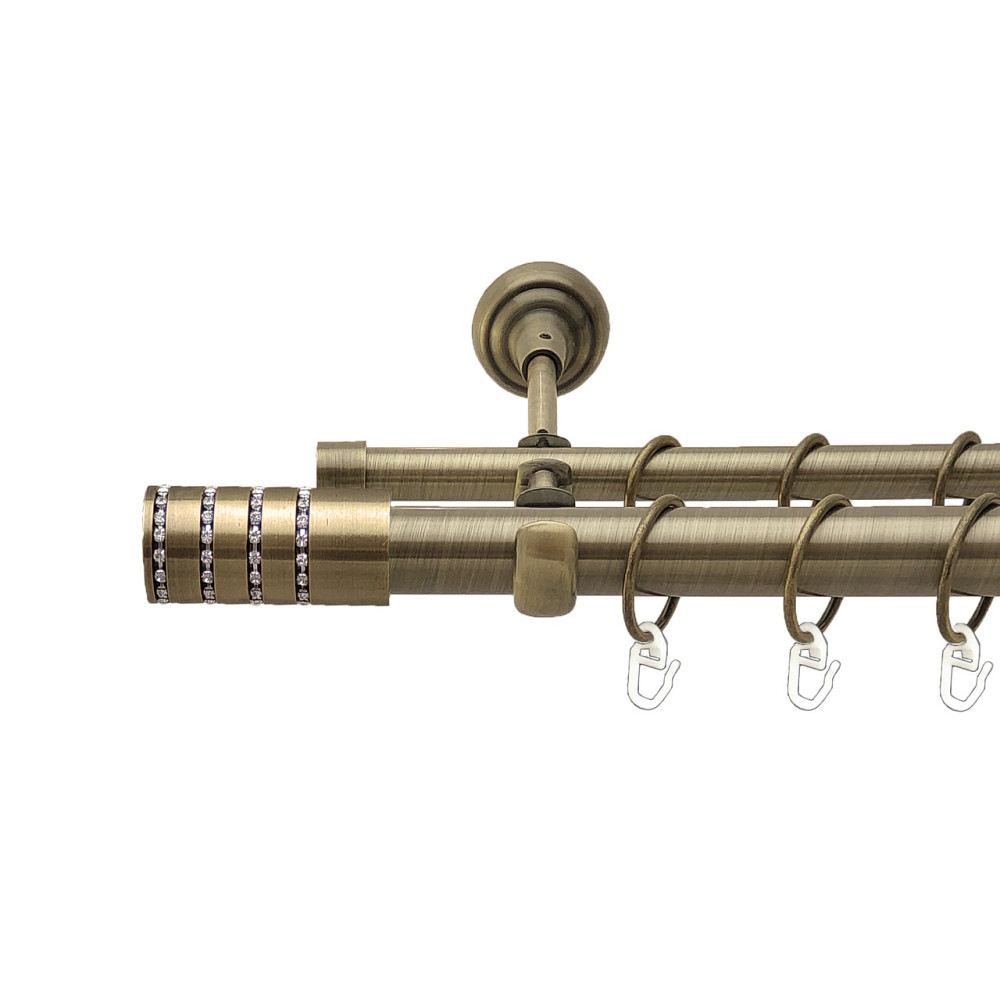 Карниз Orvit Барамелла металевий дворядний відкритий Антик 25\16 мм 300 см (4290699) Львов - изображение 1