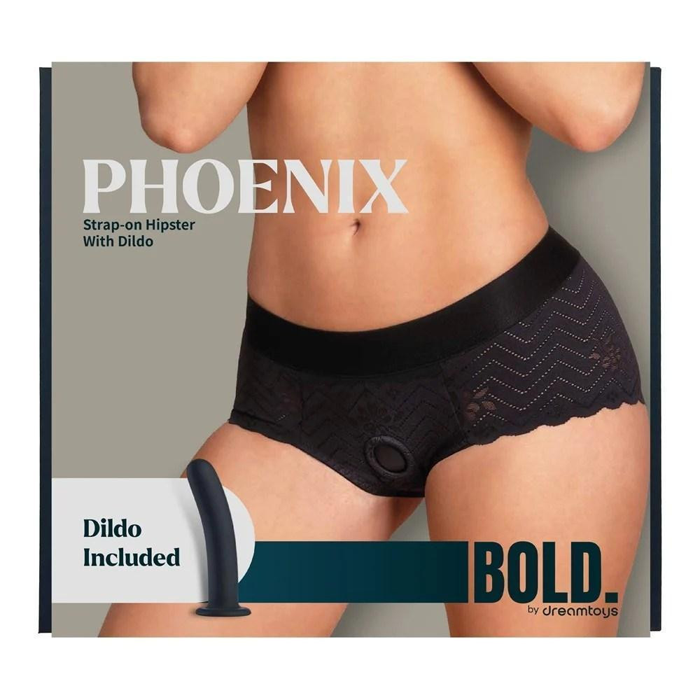 Страпон на кружевных трусиках Dream Toys Bold Phoenix, S, черный, 15,5 × 3 см Sex Aura Киев - изображение 2