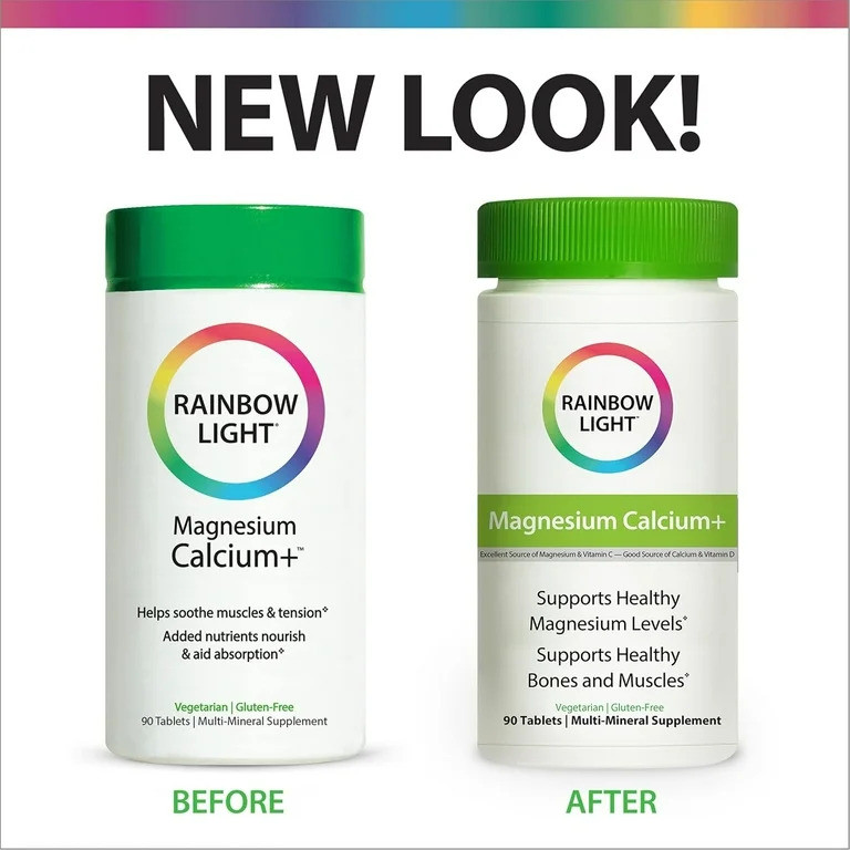 Магний и Кальций Rainbow Light Magnesium Calcium+™, 90 Caplets Луцк - изображение 3