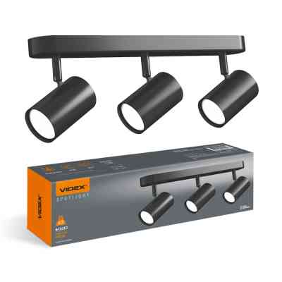 Світильник Videx під лампу 3xGU10 накладний поворотний (VL-SPF05B-WFB) Вінниця