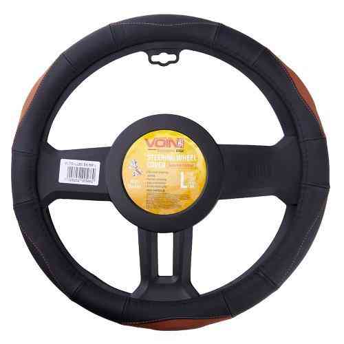 Чохол на кермо VLOD-L285 L чорний-коричневий перфорована шкіра з боковинами Харків