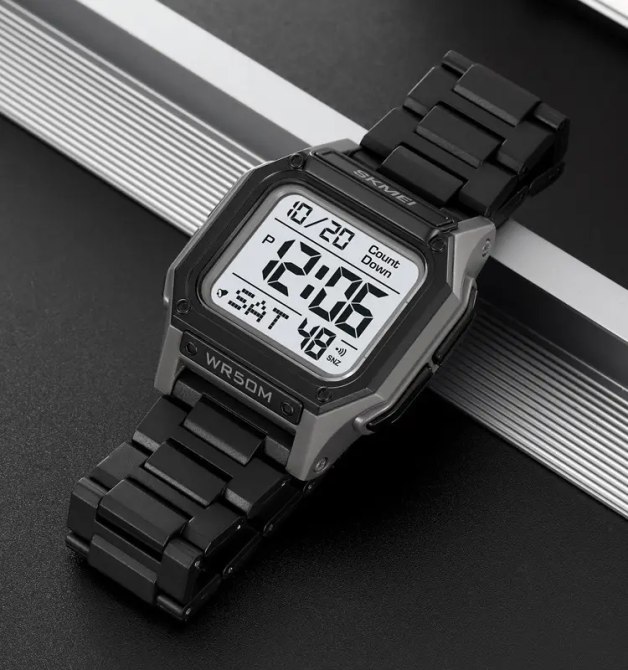 Годинник чоловічий спортивний наручний Skmei 2264 Ч/б із сірим корпусом Вінниця - фото 5