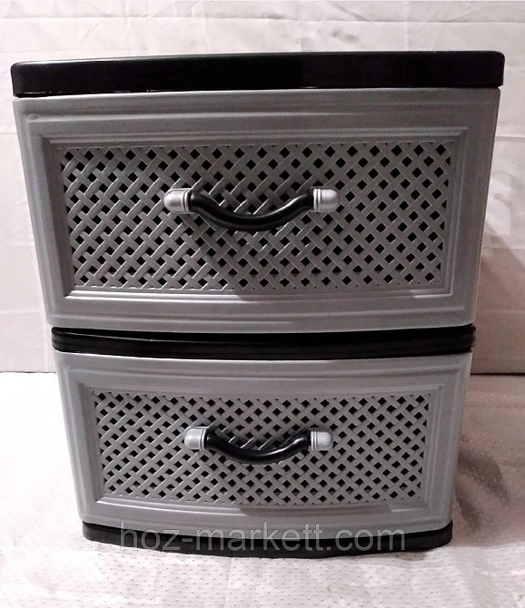 Комод пластиковий тумба на 2 ящики сірий Харків - фото 2