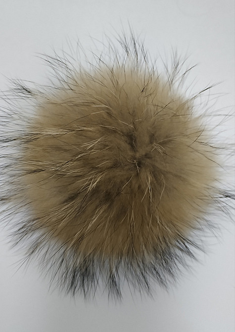 Помпон з натурального хутра єнот 8см Харків - фото 3