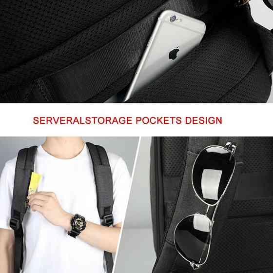 Рюкзак Tigernu T-B3595 чорний з сірим Київ