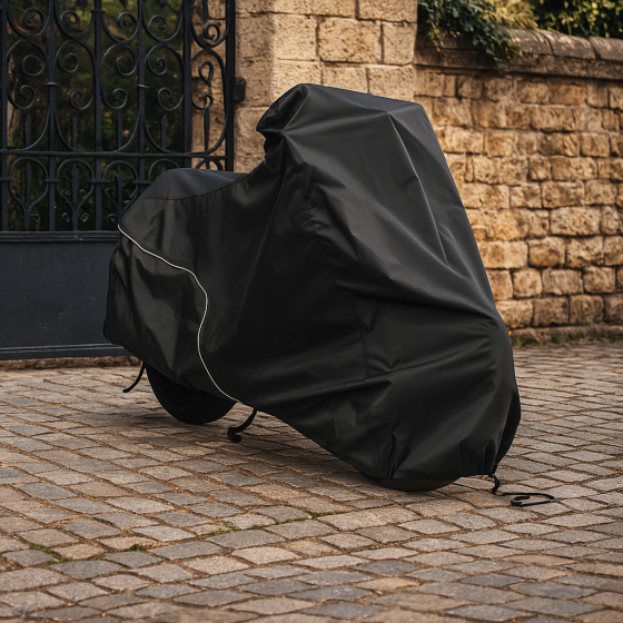 Захисний чохол-тент для мотоцикла 295х140х110 см,Розмір XXХL,Чорний SBR Київ